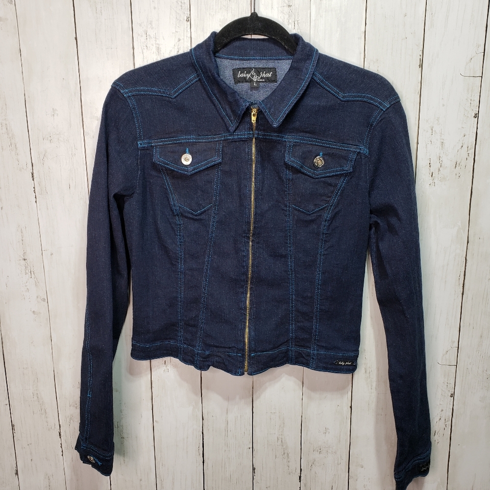 Vintage New Baby Phat Denim Jean Jacket Size Large